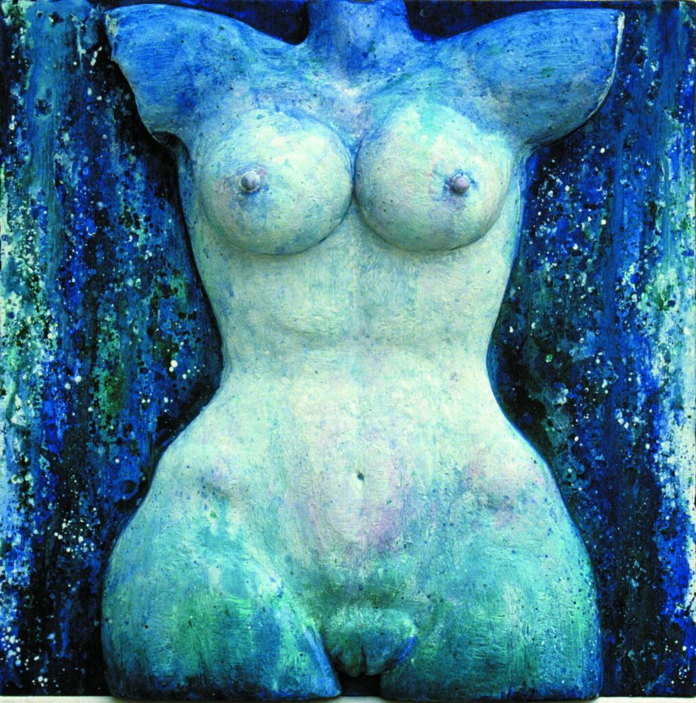 Birth of the Venus, Relief, Holz und Acrylfarbe