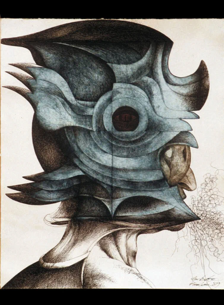 Der Bote. 1989. Zeichnung Bernd Rosenheim