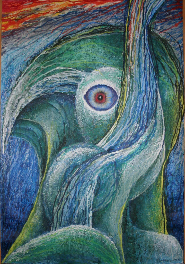 Der mythische Vogel Ur, Malerei