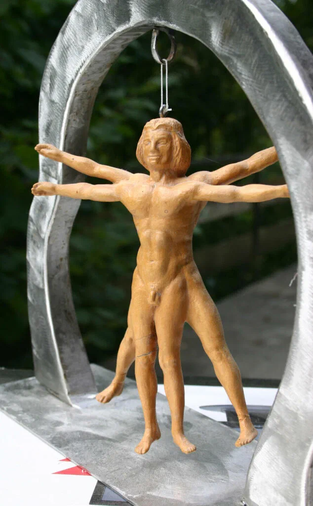 A Gateway for Leonardo, Frontansicht, Skulptur, Metall