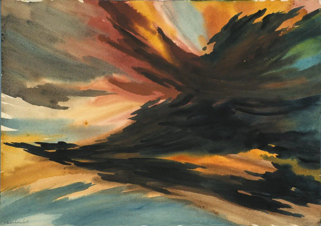 1960 Ohne Titel (Aq, 60/XXII), Gemälde