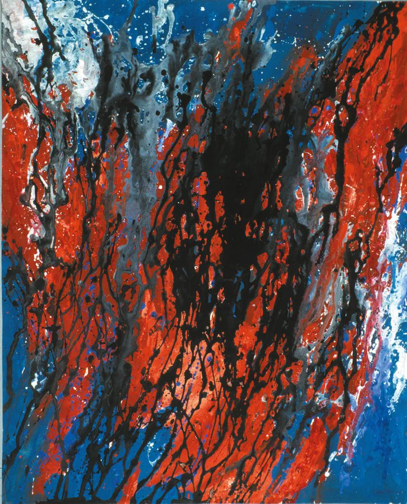 1960 Ohne Titel (Fließbild), Gemälde