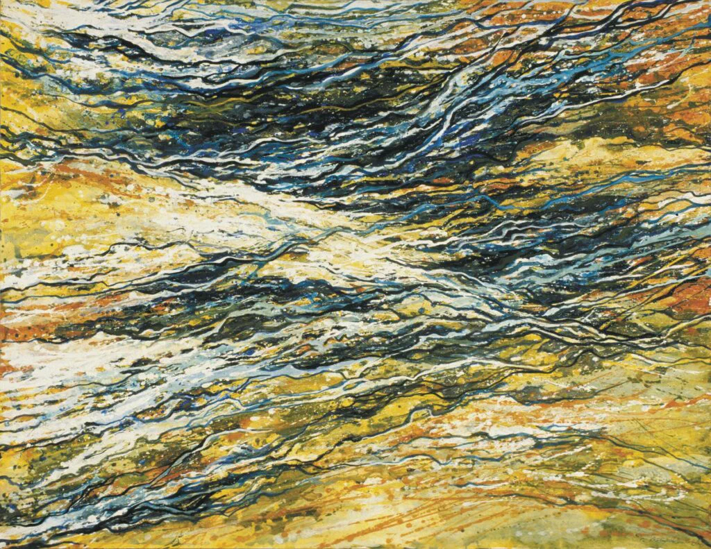 1961 Ohne Titel, Gemälde, Tempera auf Papier/Gouache
