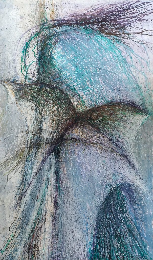 Helmkopf, Gemälde, Acryl auf Leinwand