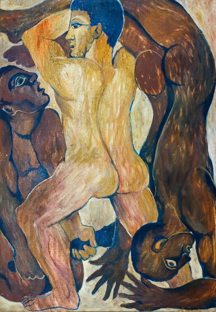 Herkules, Öl auf Leinwand