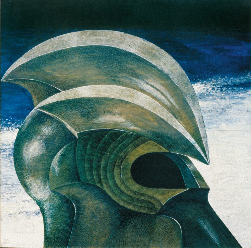 Herr der arktischen Nächte, Acryl und Tusche auf Papier