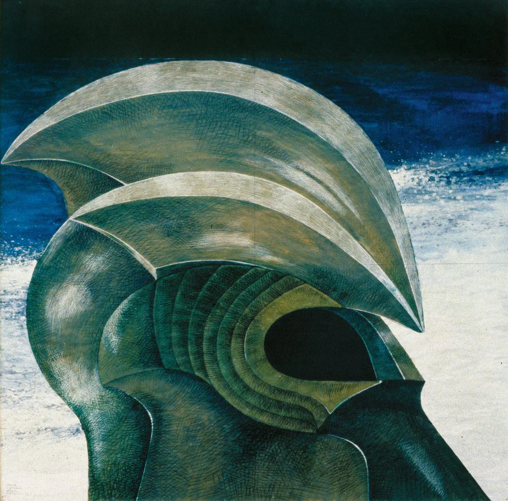 Herr der arktischen Nächte, Acryl und Tusche auf Papier