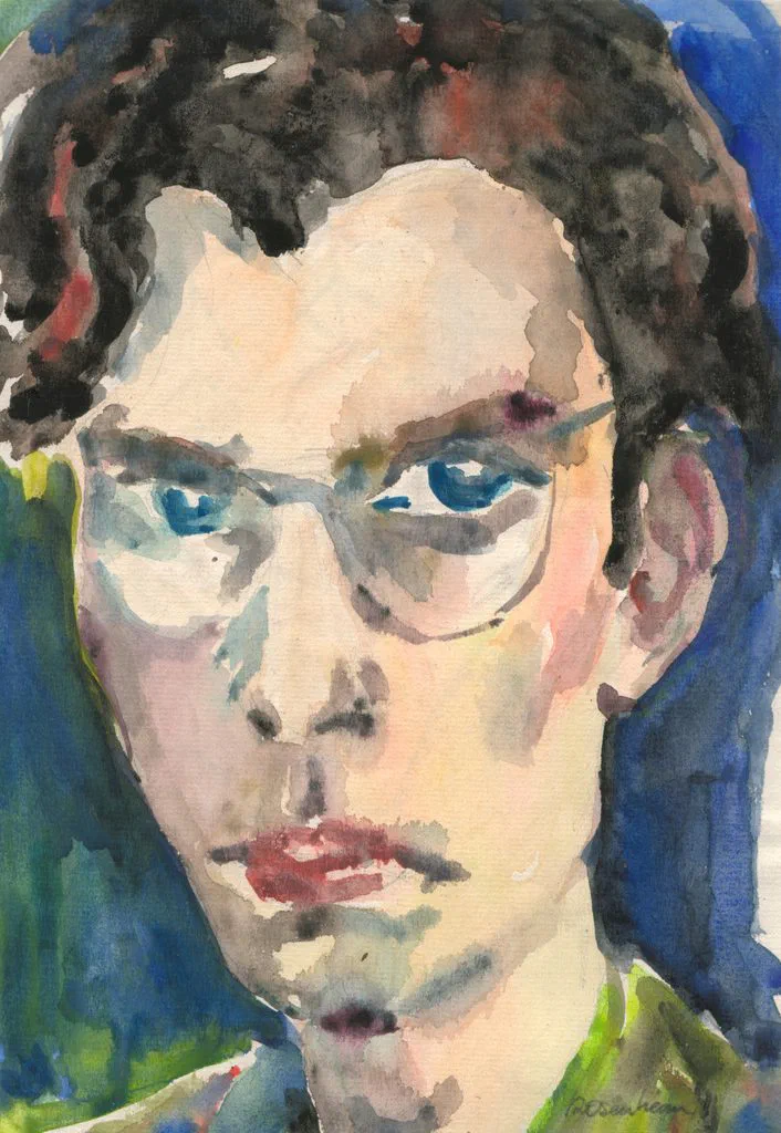Kopf, Aquarell auf Aquarellpapier