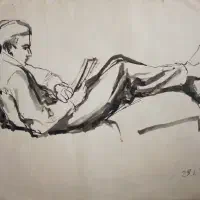 Lesender Mann