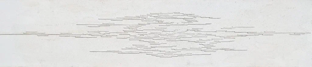 1966 Weißes Relief II, Öl auf Leinwand