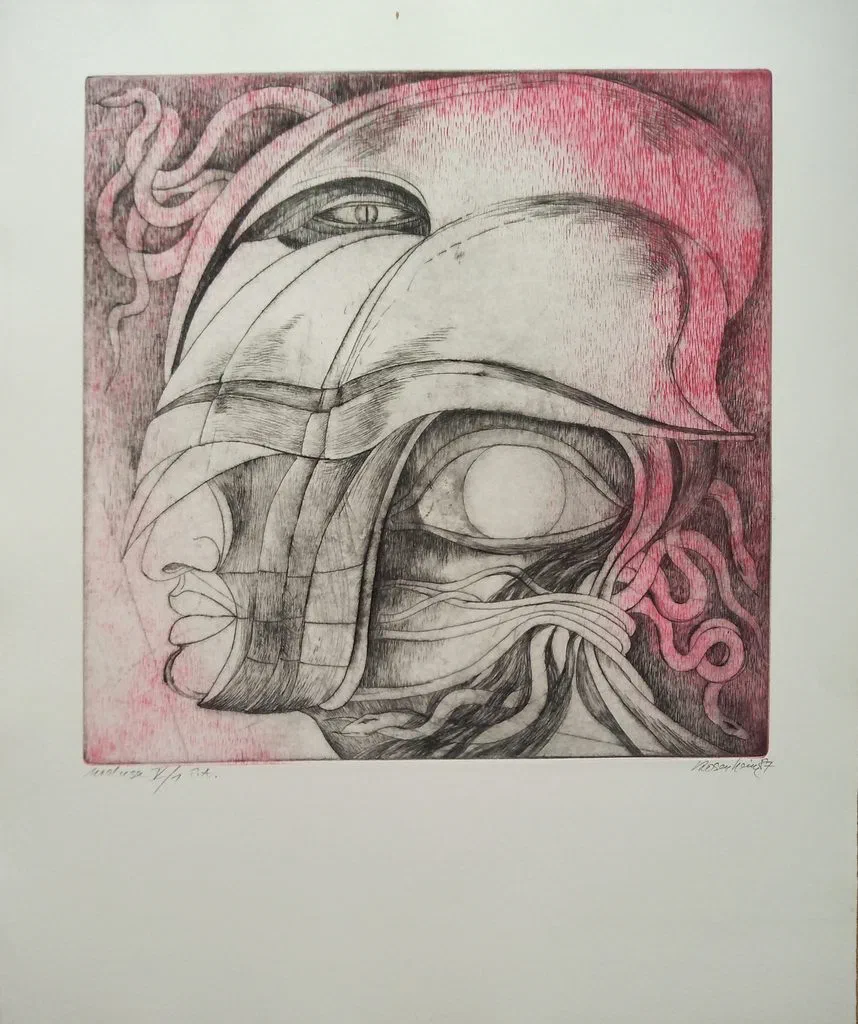 Medusa, Druckgrafik, zweite Farbfassung