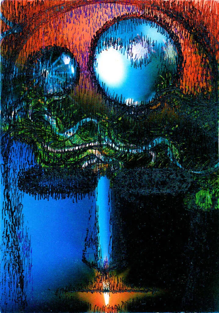 Medusa Cosmica, Digitaldruck, Tuschfeder/Kugelschreiber