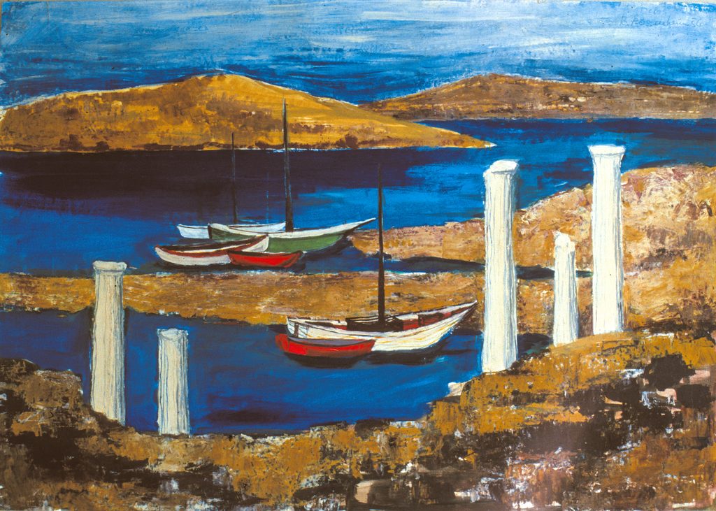 1956 Delos, Öl auf Papier