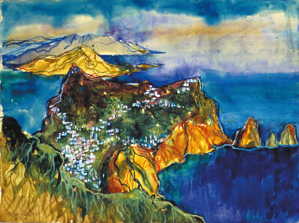 1957 Capri, Aquarell und Gouache