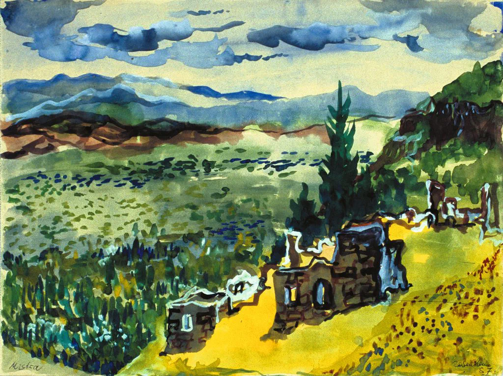 1957 Mistra, Aquarell auf Papier