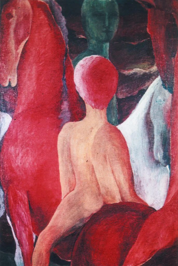 Reiterbild, Öl auf Leinwand. 1957.