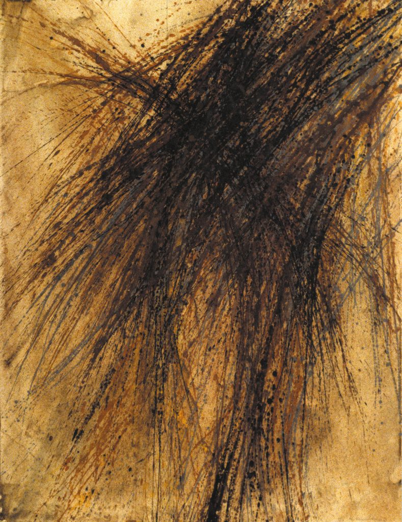 1962 Ohne Titel (Strukturbild dynamisch, T1/62), Tempera auf Papier