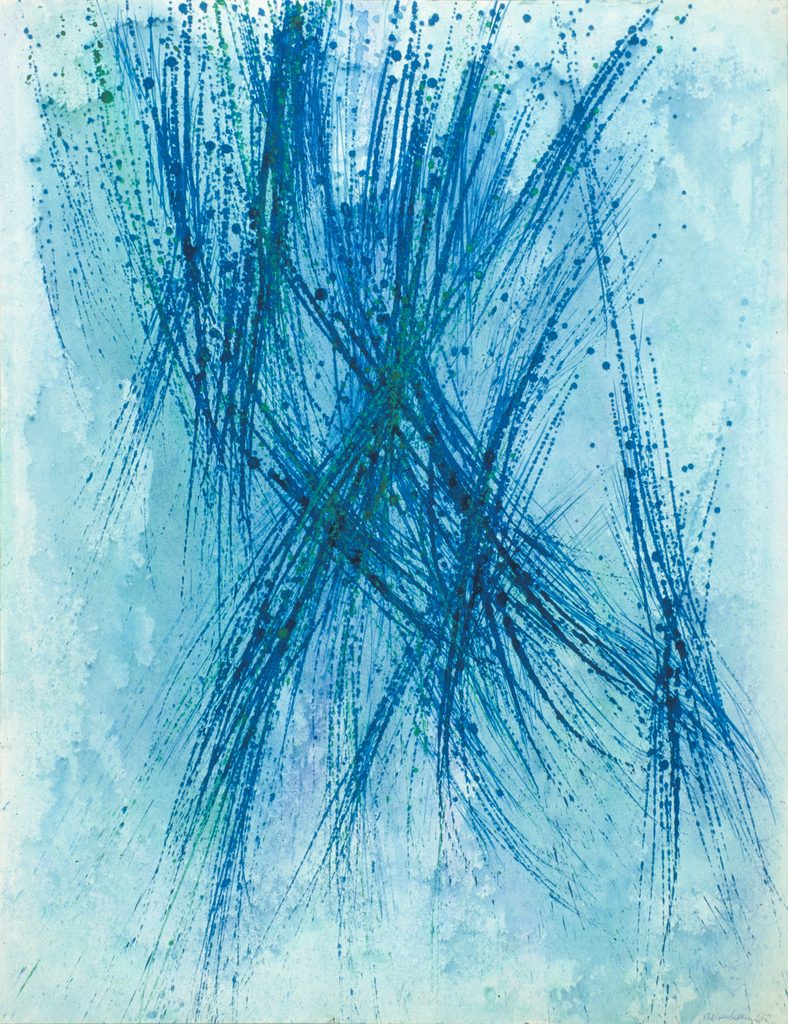 1962 Ohne Titel (Abstrakte Strukturen VII), Tempera auf Papier