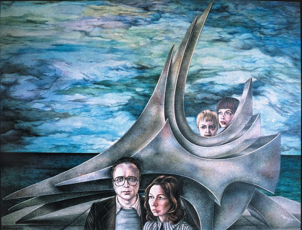 Sturmvogel, Familienbildnis, Aquarell und Bleistift
