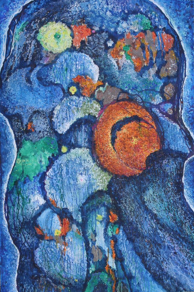Testa subacquea, Acryl auf Leinwand